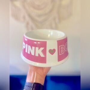 Pink Victoria's Secret Y2K Vintage Rare HTF Bow Wow Ceramic Dog Bowl